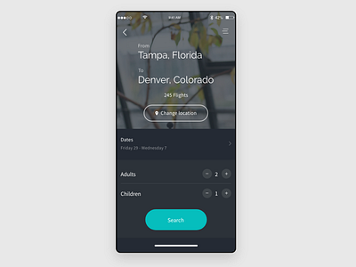 Flight Search conoverdesigns daily daily 100 challenge daily ui dailyui design flight flight app flight booking flight search flights mobile mobile app mobile design mobile ui ui uidesign ux ux ui uxui