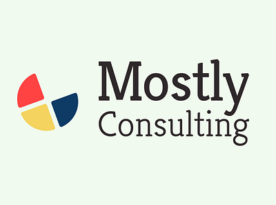 Logo for Mostly Consulting flat logo vector