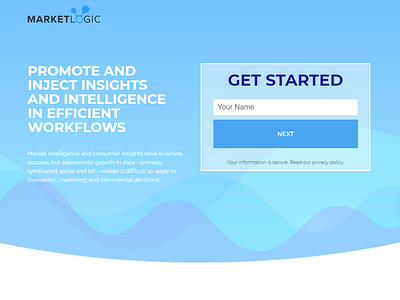 Landing Page for Market Logic