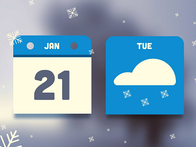Weather "Snowing" day design flat icon illustration month set snow storm weather