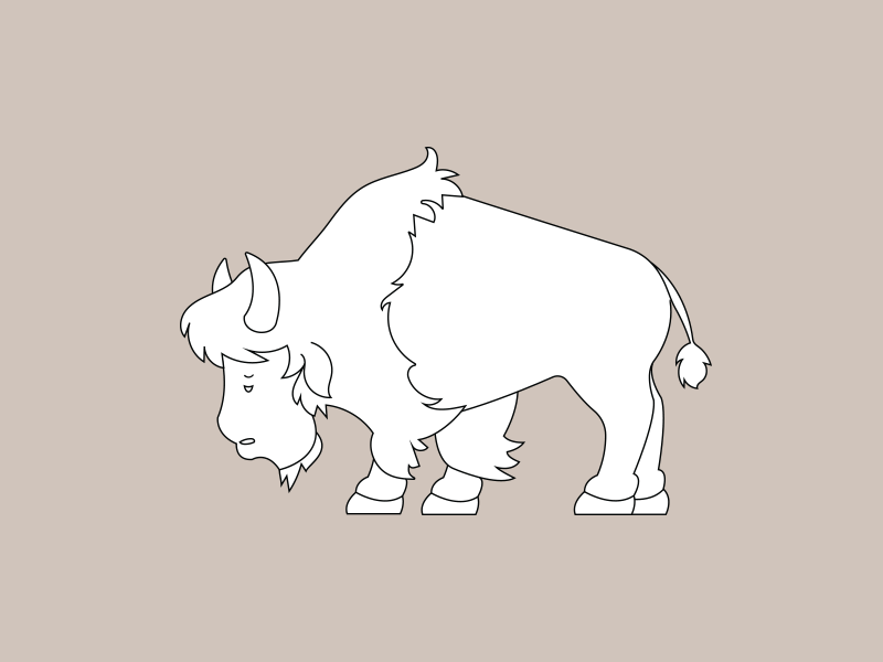 Buffalo | 3 turnaround animation buffalo character design concept drawing gif illustration turnaround western
