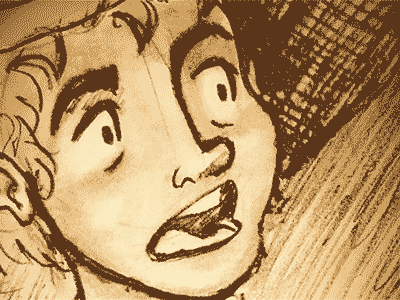 Extreme Close up | Cowboy camera angle character concept drawing ecu gif scared sketch storyboarding suspense western zolly shot