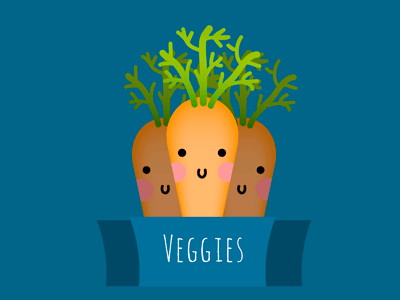 Little Carrots carrots cute gif green illustration illustrator kawaii orange photoshop spring vector veggies