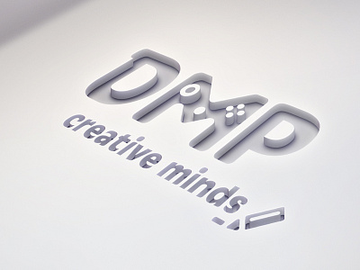 DMP Logo | Cutout 3d adobe cloud clean cut cutout identity logo mock up paper photoshop white
