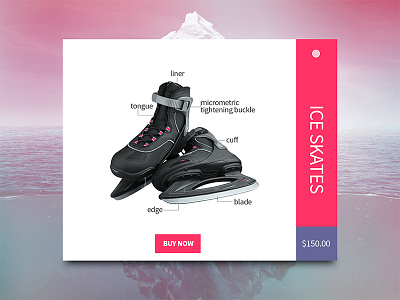 Ice Skates | Product Card e commerce ice skates product card rebound shop ui design user interface widget
