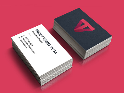 Business card color contrast graphic design minimal design mockup monogram shape