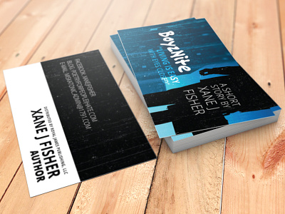 BoyzNite | Business Card author book business card design layout marketing materials prepress promotion publishing short story typography