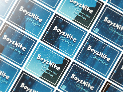 BoyzNite | Rectangle Banners author blog tour branding design ebook event marketing materials publishing short story web banners