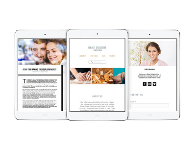 Bake Delight | Responsive Design bakery branding design ipad mockup presentation responsive screen ui design ux visual communication web