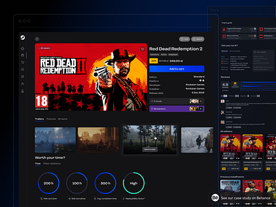 Steam Concept Store | Behance Case Study casestudy darkmode games gaming gamingcasestudy steam stream ui ux