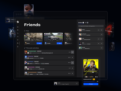 Steam Concept Store | Community & Friends casestudy darkmode games gaming gamingcasestudy softwarehouse ui ux