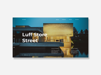 Luff Store Street arquitecture concept design flat fullscreen interior design minimal ui web web design website