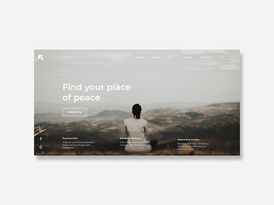 Spiritual Retreat concept design designs fullscreen meditation minimal retreat spiritual trip ui web web design website