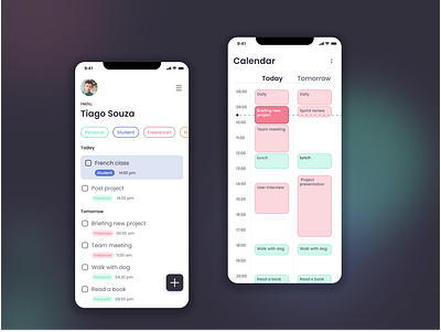 Organization aplication app app design concept design minimal mobile organization ui