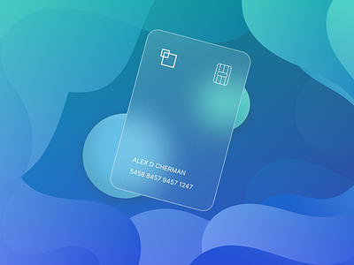 Glass credit card bank bank card card design glass illustration