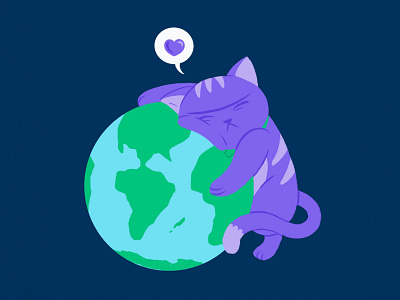 What The World Needs Now... cartoon cat cats character design comic coronavirus design drawing earth globe hug hugs illustration kiss kitten love mascot planet world