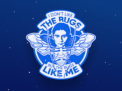 Sticker: The Bugs Like Me art bug graphic illustration kafka marilyn manson promotion sticker symbol