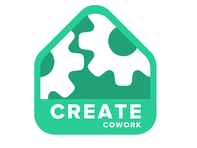 Create Cowork Logo cog cowork coworking logo