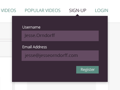 Another Sign-Up form open sans purple signup