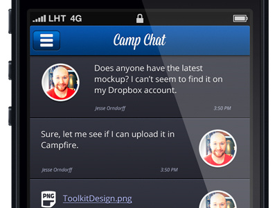 iOS Campfire Chat app campfire chat icon ios ui ux