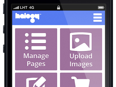 Halogy Mobile First cms halogy icons mobile responsive ss pika