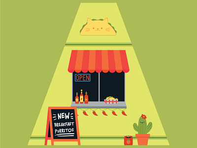 Taco Cat cats design flat illustration packaging surface design vector