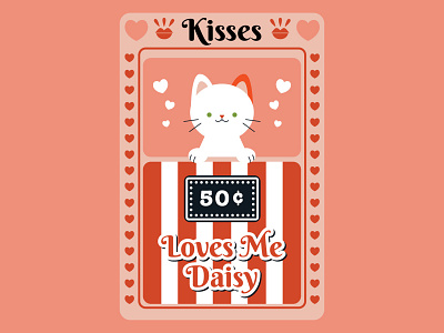Kitten Kissing Booth cats design flat illustration kittens packaging surface design valentine valentines vector