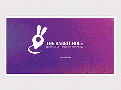 The Rabbit Hole Home Page branding design graphicdesign interaction design uidesign uxdesign visual system web design