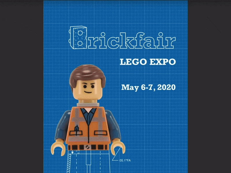 Rebranding: The BrickFair LEGO Expo Guidebook book design graphic design guidebook identity illustration layout design logo typography