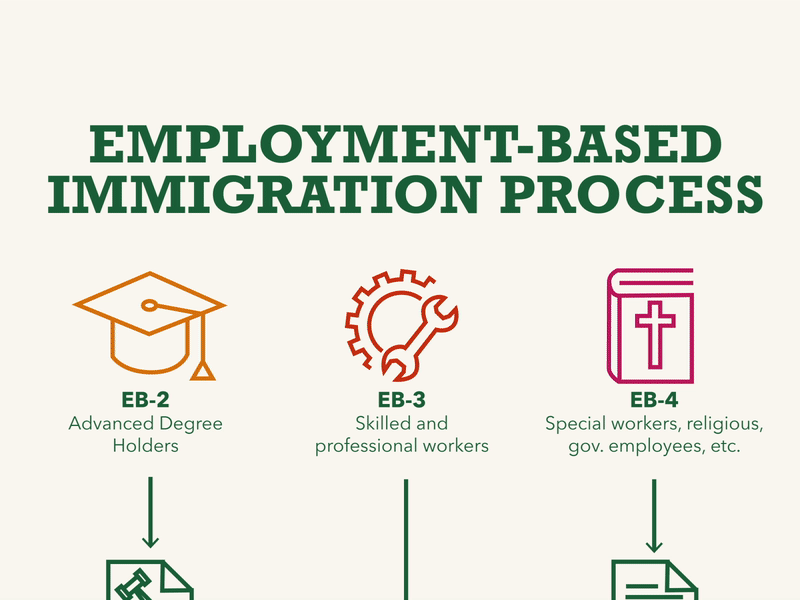 Immigration Process Infographic Design chart graphic design icon design infographic infographic design information design