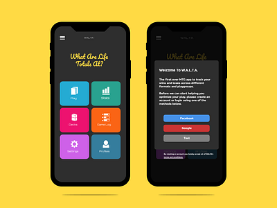 Home Screen & Login app design ui ux