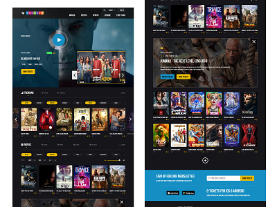 Movie Booking Website Redesign booking bookmyshow events leisure movie poster redesign sports ticket trending website