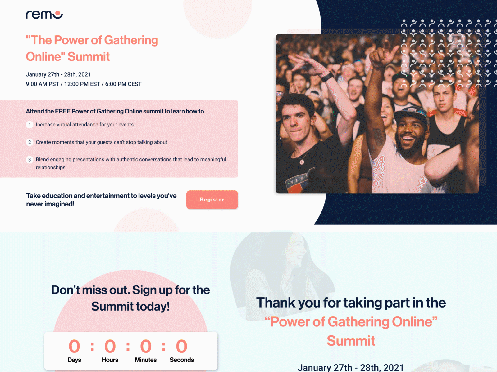 Event Landing Page Design