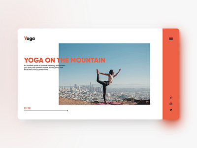 Yoga Website art clean concept design flat interface light list mimimal minimal portfolio typography ui ux web webdesign website