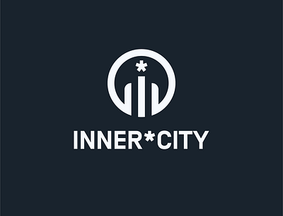 Inner*City Studios building logo buildings city city illustration logo logo design