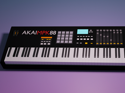 Midi Keyboard 3d akai blender blender3d instrument keyboard midi musical instrument piano
