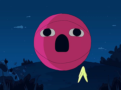 Hey Dribbble! 2d animation art ball blue cell animation character first shot frame animation frame by frame graphic design hand drawn harmony hello dribbble illustration night photoshop pink toon boom visit