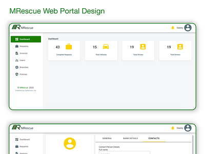 MRescue Portal Design blog ui layout design modern website