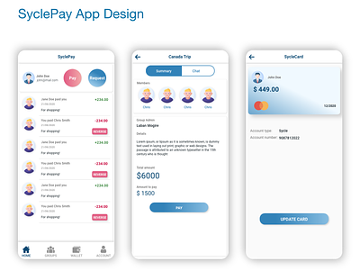 Scycle Pay App Design