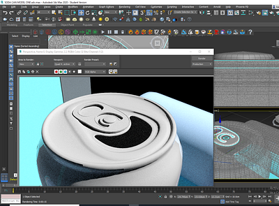 3D Soda Can Model 3d branding design rendering