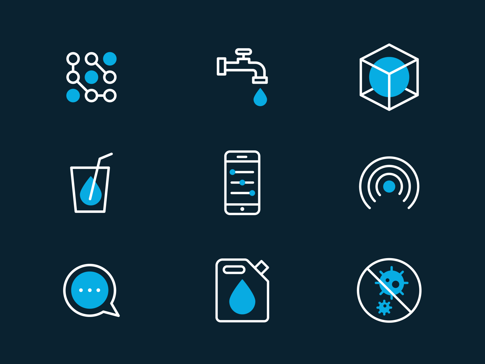 Sustainable Water Technology Icons by Jenny Johns VanderLeest on Dribbble