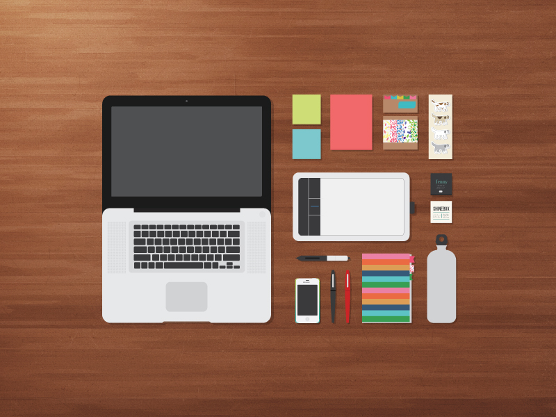 Desk Organized Neatly by Jenny Johns VanderLeest on Dribbble