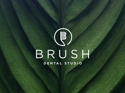 Brush Dental Studio Logo branding brush dental dentist different logo relax smile spa teeth tooth toothbrush