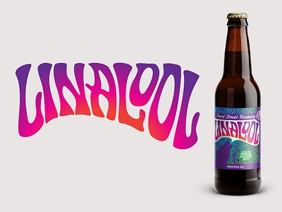 Linalool Beer 70s groovy beer gradient ipa pearl street brewery retro wisconsin wolf