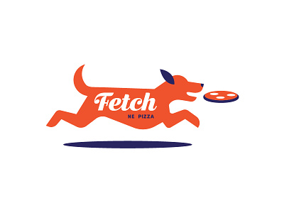 Fetch NE Pizza Logo dog fetch food truck logo minneapolis minnesota northeast pizza restaurant