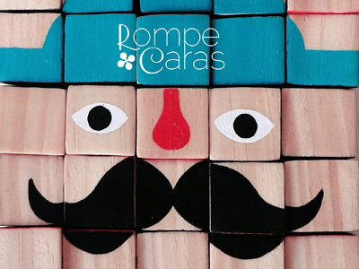 Rompe Caras design face illustration puzzle wood
