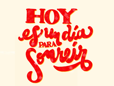 Sonreir cocacola hand lettering red typography