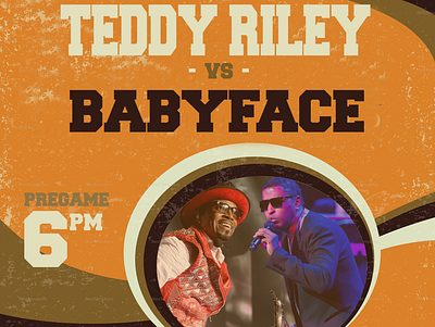 Teddy Riley vs Babyface flyer artist branding design digital art typography
