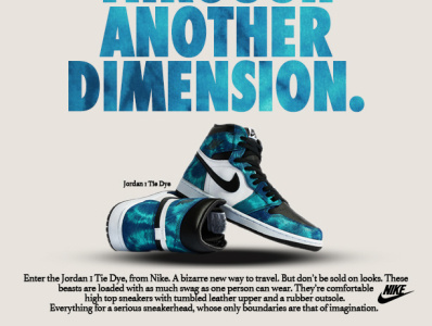 Jordan 1 Tie Dye Ad basketball branding design digital art layers logo typography