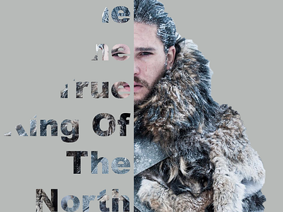 Jon Snow art digital art game of thrones hbo typography